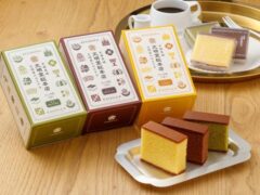 カット包装カステラ5個入（プレーン・チョコレート・抹茶3種）